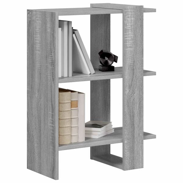 vidaXL Bookshelf Grey Sonoma 52 x 25 x 71.5 cm Engineered Wood