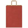vidaXL Paper Bags 250 pcs with Handles Red 26x12x35 cm