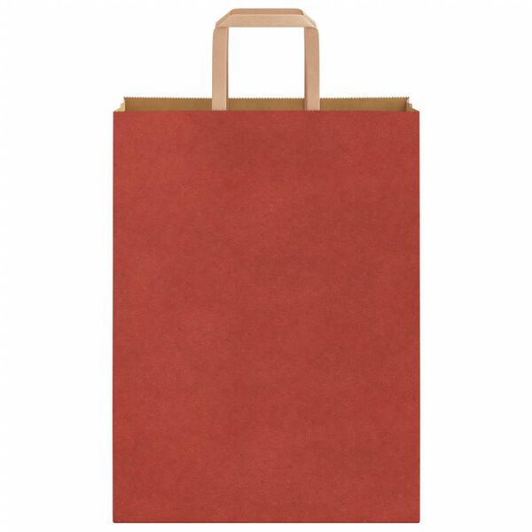 vidaXL Paper Bags 250 pcs with Handles Red 26x12x35 cm
