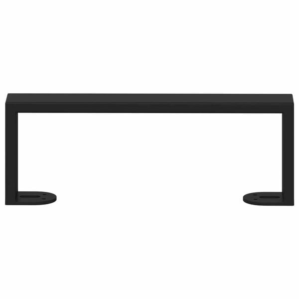 vidaXL Furniture Feet 2 pcs Black 28.1 x 4 x 10 mm Iron