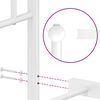 vidaXL Metal Bed Frame without Mattress with Footboard White 120x190cm