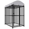 vidaXL Dog Kennel | Black | Steel | 150x100x175 cm | Durable | Dog Kennel
