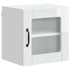 vidaXL Wall Glass Cabinet LUCCA High Gloss White 40 x 31 x 40 cm