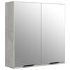 vidaXL Bathroom Mirror Cabinet Concrete Grey 64x20x67 cm