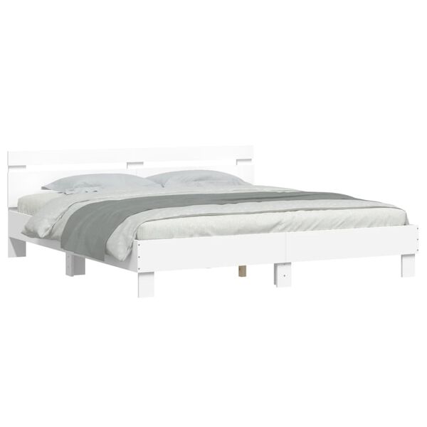 vidaXL Bed Frame without Mattress White 160x200 cm