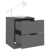 vidaXL Bedside Cabinet Grey 40x40x50 cm Engineered Wood