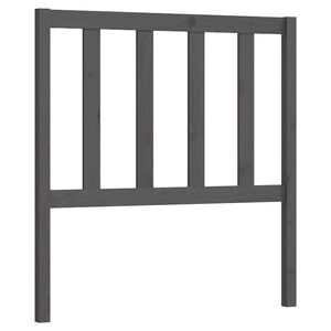 vidaXL Bed Headboard | Grey | Solid Pine Wood | Standard | Durable