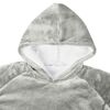 vidaXL Blanket Hoodie Grey L Fleece and Flannel