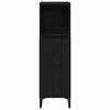 vidaXL Bathroom Furniture Set Wall-mounted with Door 3 pcs Black Oak