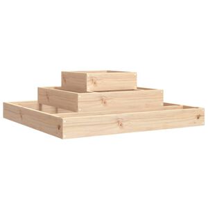 vidaXL Planter 80x80x27 cm Solid Wood Pine