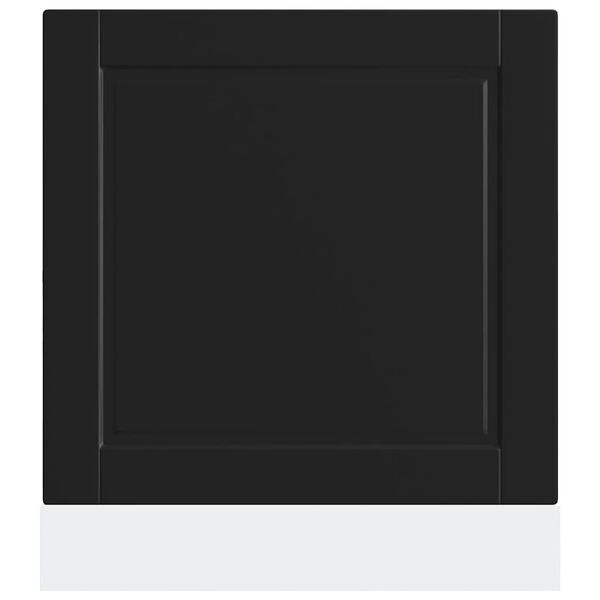 vidaXL Dishwasher Panel Porto Black 60x1.5x67 cm Engineered Wood