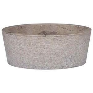 vidaXL Sink Grey &Oslash;40x15 cm Marble