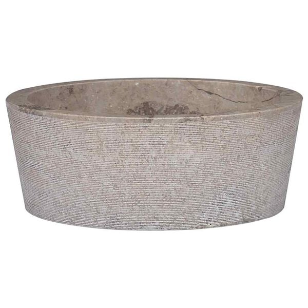 vidaXL Sink Grey &Oslash;40x15 cm Marble