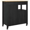 vidaXL Kitchen Trolley Plain Black