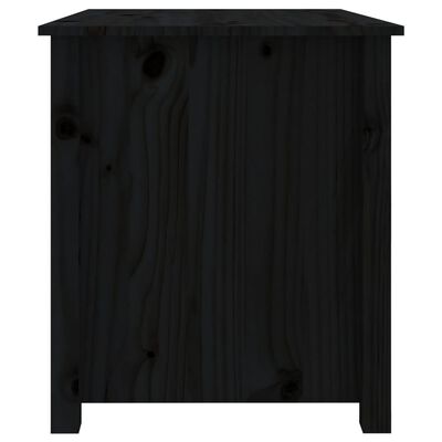 vidaXL Coffee Table Black 71x49x55 cm Solid Wood Pine