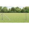 vidaXL Fence with Post Silver 0.6 x 10 m Steel