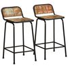 vidaXL Bar Stools 2 pcs 46x35.5x80 cm Solid Wood Reclaimed