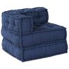 vidaXL Modular Sofa 3 pcs Indigo Fabric