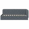 vidaXL Corner Bed Frame with Headboard Dark Grey 80 x 200 cm Velvet