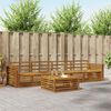 vidaXL Outdoor Sofa Set 5 pcs Natural