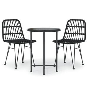 vidaXL Garden Dining Set | Black