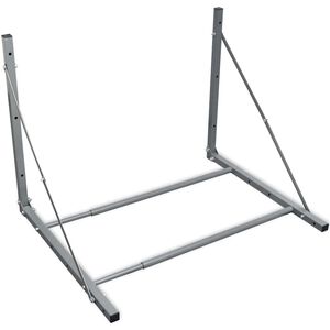 vidaXL Tyre Rack Silver Steel