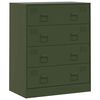 vidaXL Sideboard Olive Green 67x39x83 cm Steel