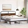 vidaXL Bed Frame Without Mattress 160x200 cm Smoked Oak Engineered Wood