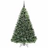 vidaXL Artificial Christmas Tree with 300 LEDs Green 180 cm PE and PVC