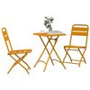 vidaXL Bistro Set 3 pcs Mustard Steel