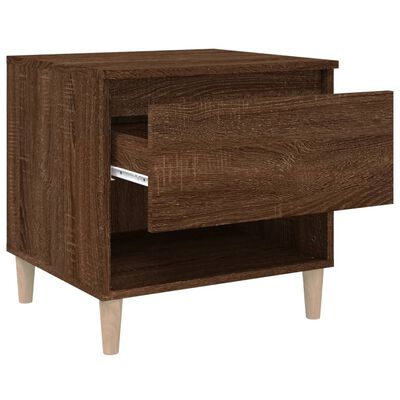 vidaXL Bedside Table Brown Oak 50x46x50 Engineered Wood