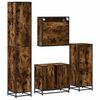 vidaXL 4&nbsp;Piece Bathroom Furniture Set&nbsp;Smoked Oak Engineered Wood