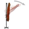 vidaXL Cantilever Garden Parasol with Aluminium Pole Terracotta 250x250 cm