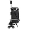 vidaXL Shopping Trolley Folding Black 47 x 39 x 100.5 cm Oxford fabric