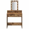 vidaXL Dressing Table Brown 79 x 41 x 140 cm Engineered wood