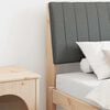 vidaXL Upholstered Headboard Dark Grey 90 cm Solid Pine Wood
