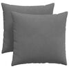 vidaXL Sofa Pillows 2 pcs Dark Grey 45 x 45 cm Fabric
