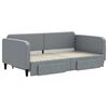 vidaXL Daybed with Trundle&Drawers without Mattress Light Grey 90x190 cm Single