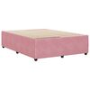 vidaXL Bed Frame without Mattress Pink 140x190 cm Velvet