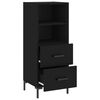 vidaXL Sideboard Black 34.5x34x90 cm Engineered Wood