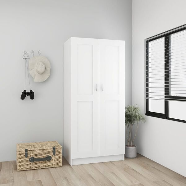 vidaXL Wardrobe White 82.5x51.5x180 cm Engineered Wood