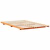 vidaXL Floor Bed Frame Wax brown 120 x190 cm Solid pine wood