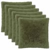 vidaXL Cushion Cover 6 pcs HEERLEN Green 60 x 60 cm PV Fleece