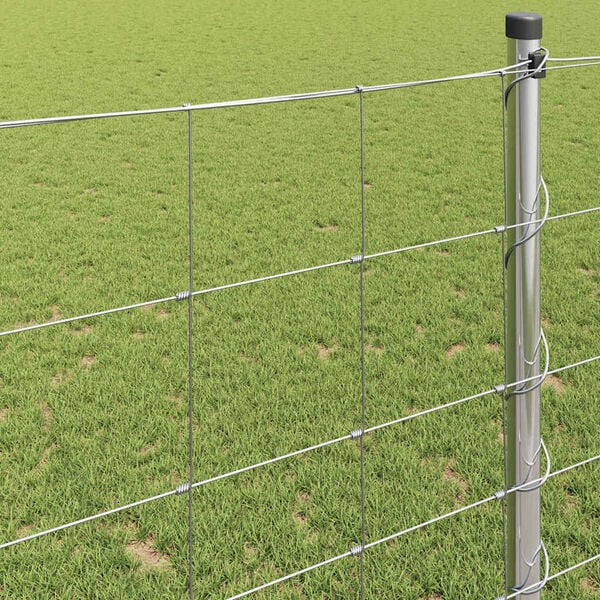 vidaXL Field Fence Silver 25 x 1.2 m Galvanised steel