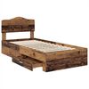 vidaXL Bed Frame with Headboard Old Wood 90 x 190 cm Engineered Wood