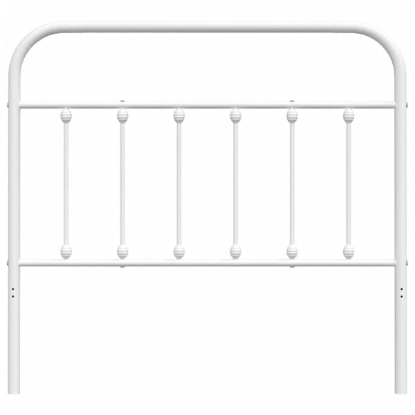vidaXL Metal Headboard White 107 cm