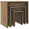 vidaXL Coffee Table 3 pcs Artisan Oak Engineered wood