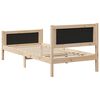 vidaXL Bed Frame with Headboard Light Grey 90 x 200 cm Solid Pine Wood