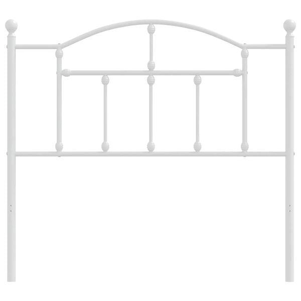 vidaXL Metal Headboard White 100 cm