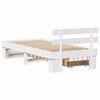vidaXL Bed Frame with Headboard White 100 x 200 cm Solid Pine Wood